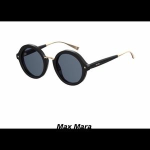 MaxMara Dark Navy Blue Sunglasses with Rose Gold